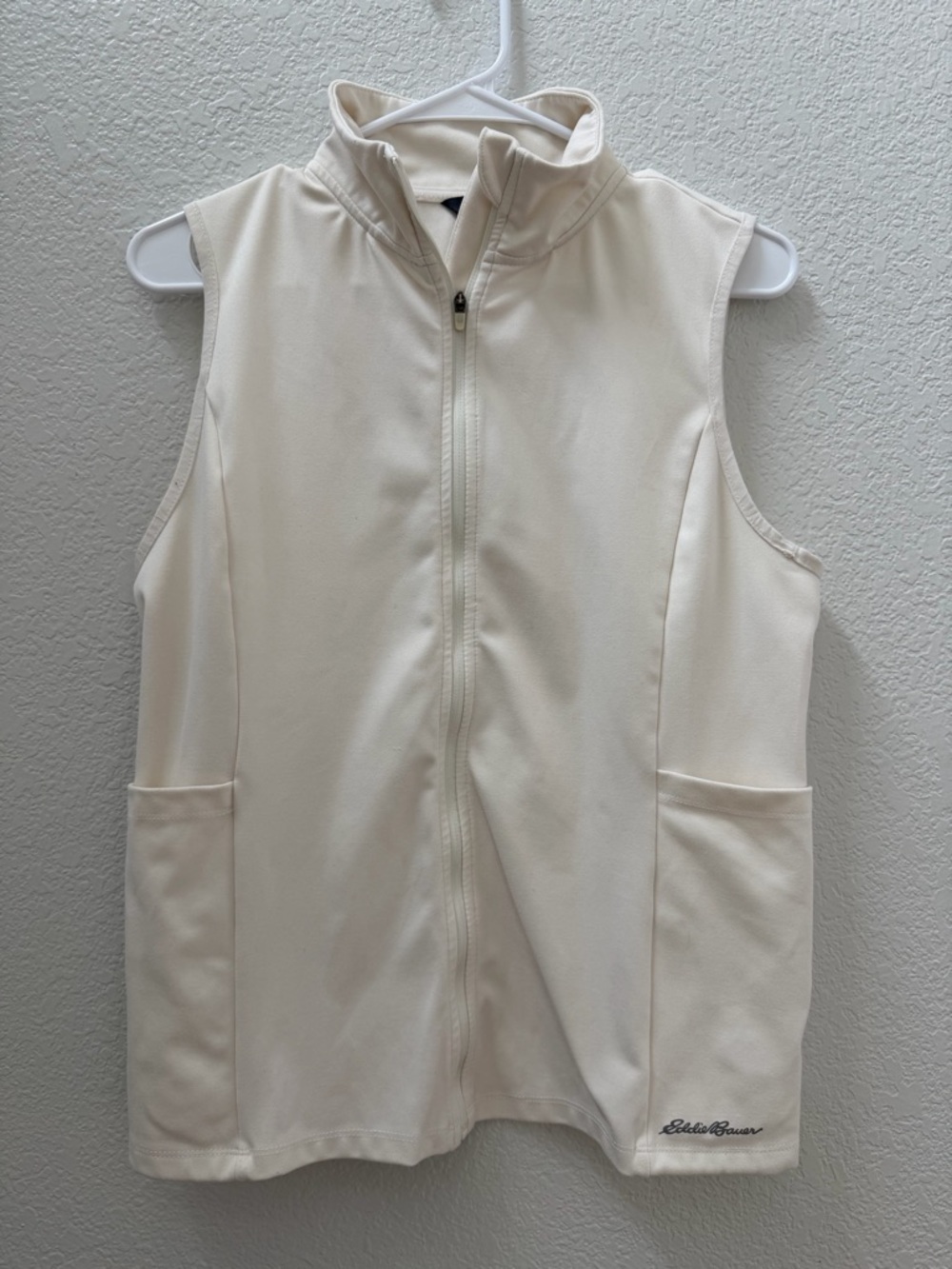 Eddie Bauer Women’s Laney Vest Cream Lightweight 4 Way Stretch Sz Small